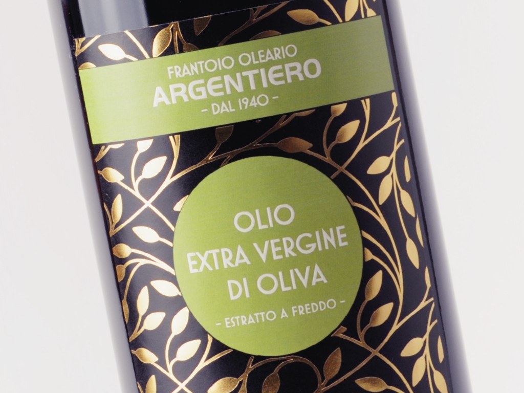 Etichetta olio extravergine Argentiero